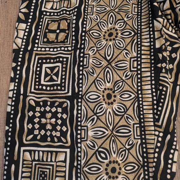 Vintage Boho Floral Beach 90s Pull On Elastic Waistband Pants Pockets Size M - Picture 4 of 12